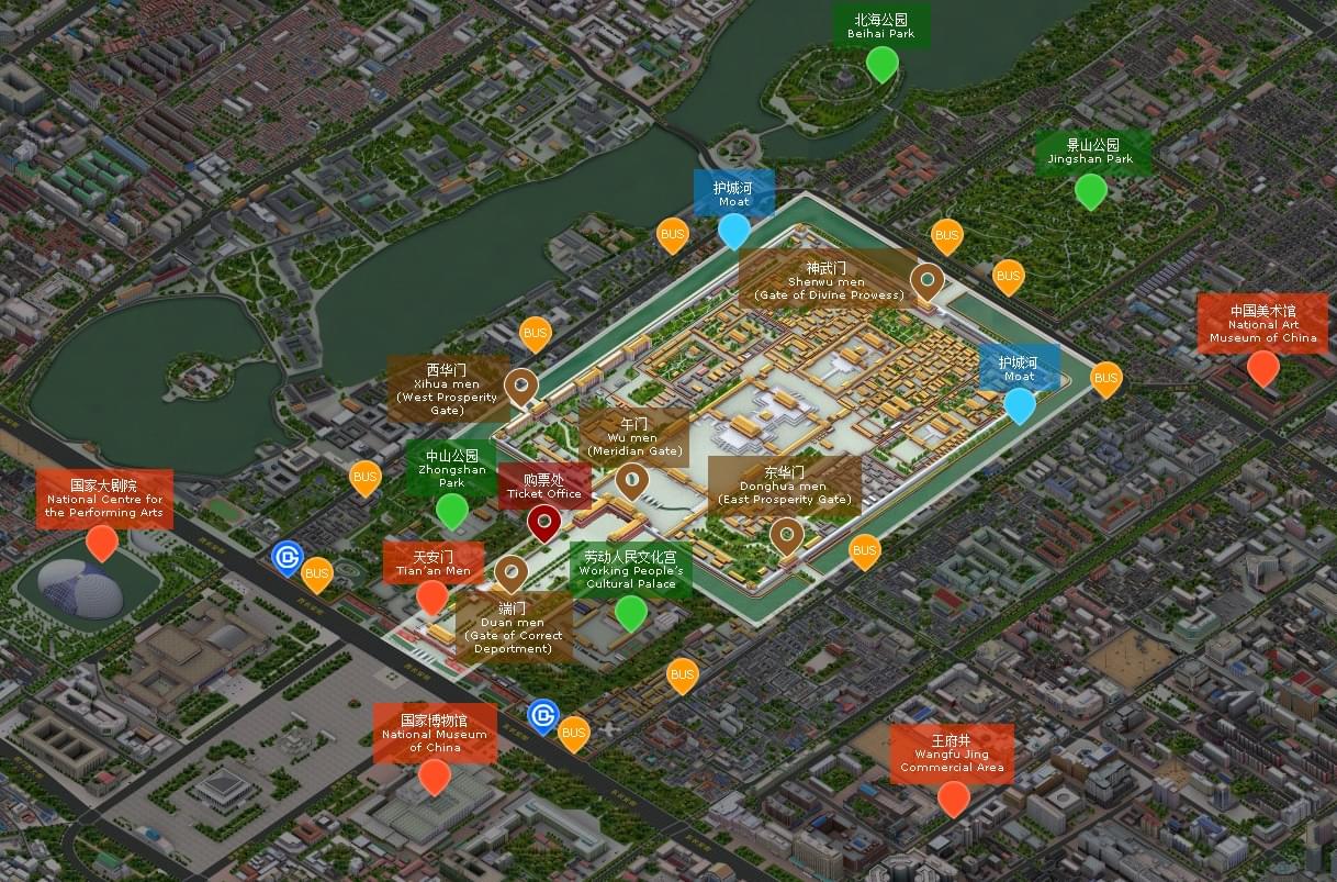 Forbidden City Map