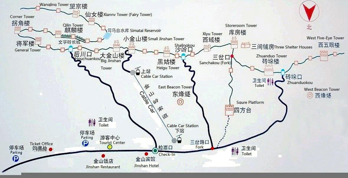 Jinshanling Great Wall Map