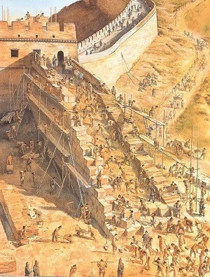 how the great wall of china was built