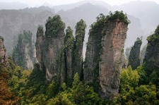 Beautiful Mountains in the Zhangjiajie National Park