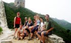 Hiking on wild Great Wall