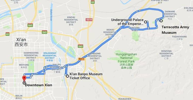 xian group tour route