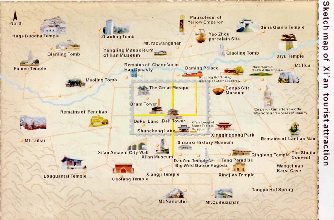 Xian Tourism Map