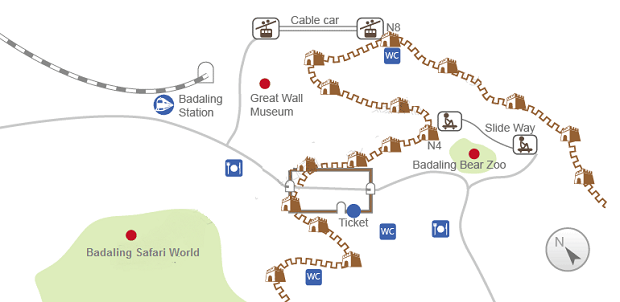 Badaling Great Wall Map