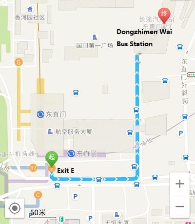 how to get to dongzhimen wai bus station