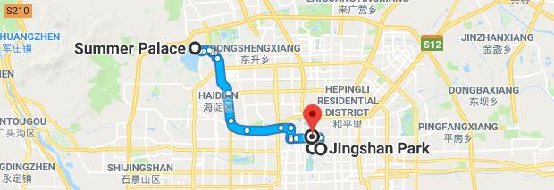 summer palace and hutong tour map